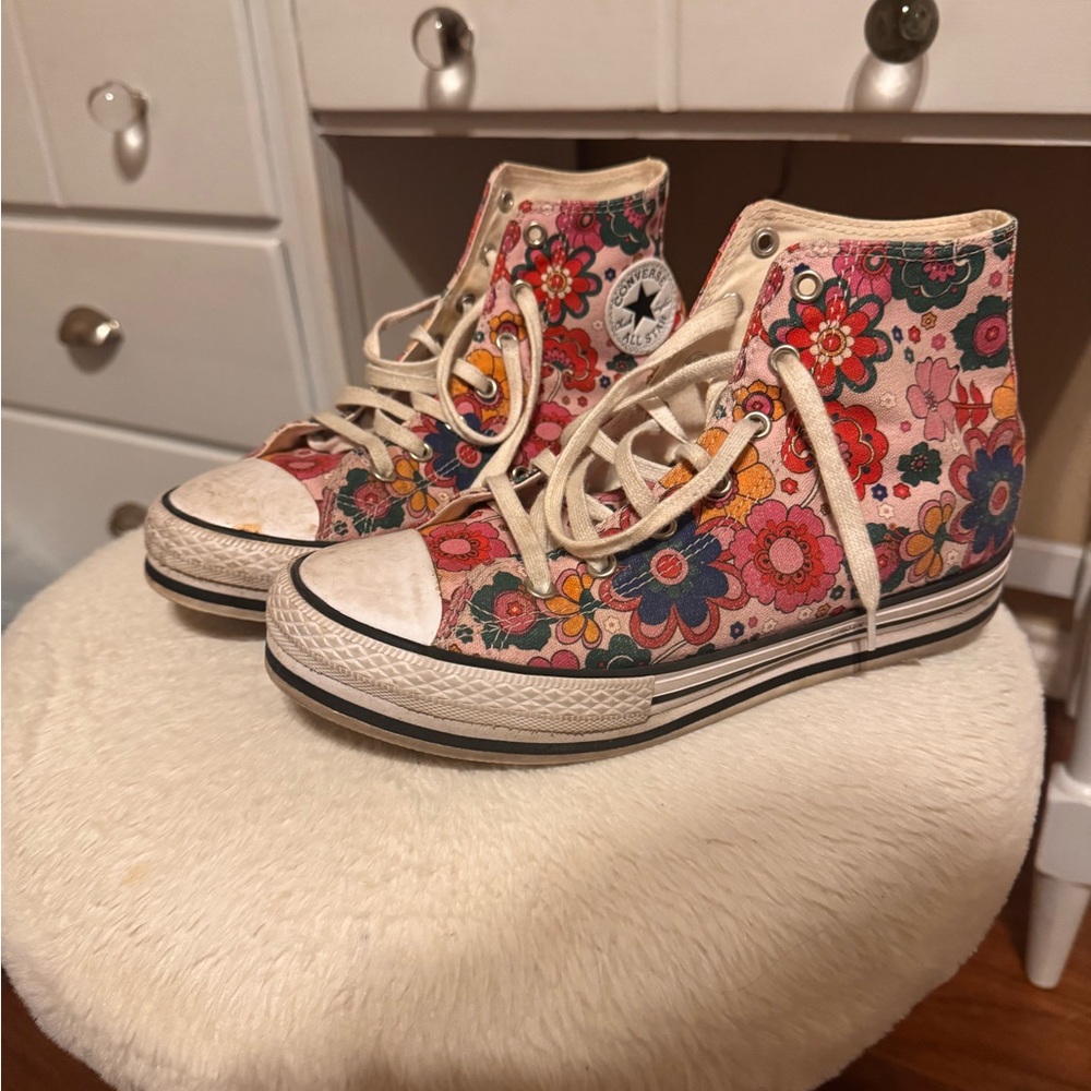 Floral Converse High-Top Sneakers